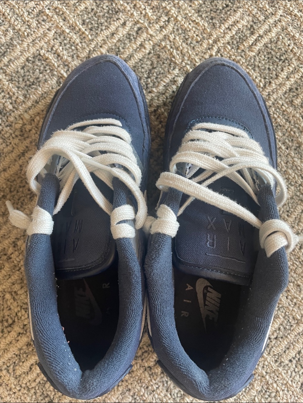 Nike Navy and White Women's Athletic Sneakers - Picture 5 of 10